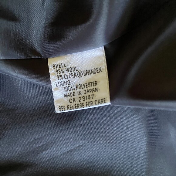 VTG Talbots Navy Wool Long Sleeve Button Front Office Blazer Jacket 10P - Picture 4 of 10